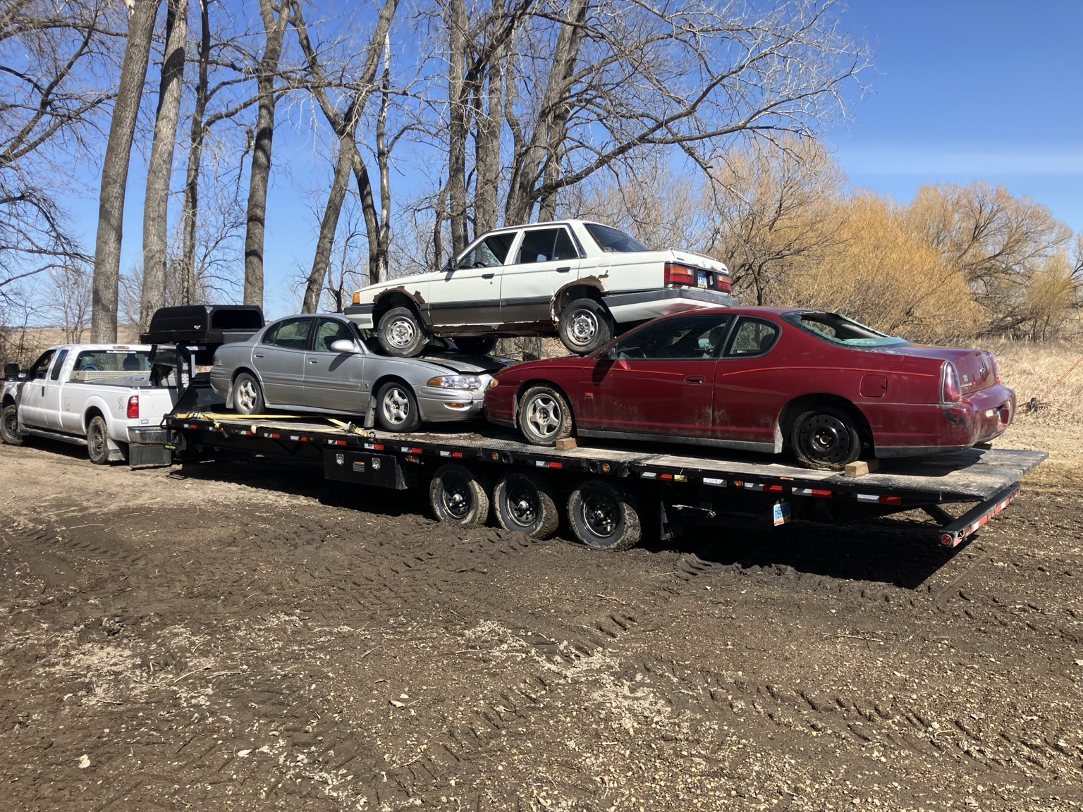 Loaded salvage vehicles